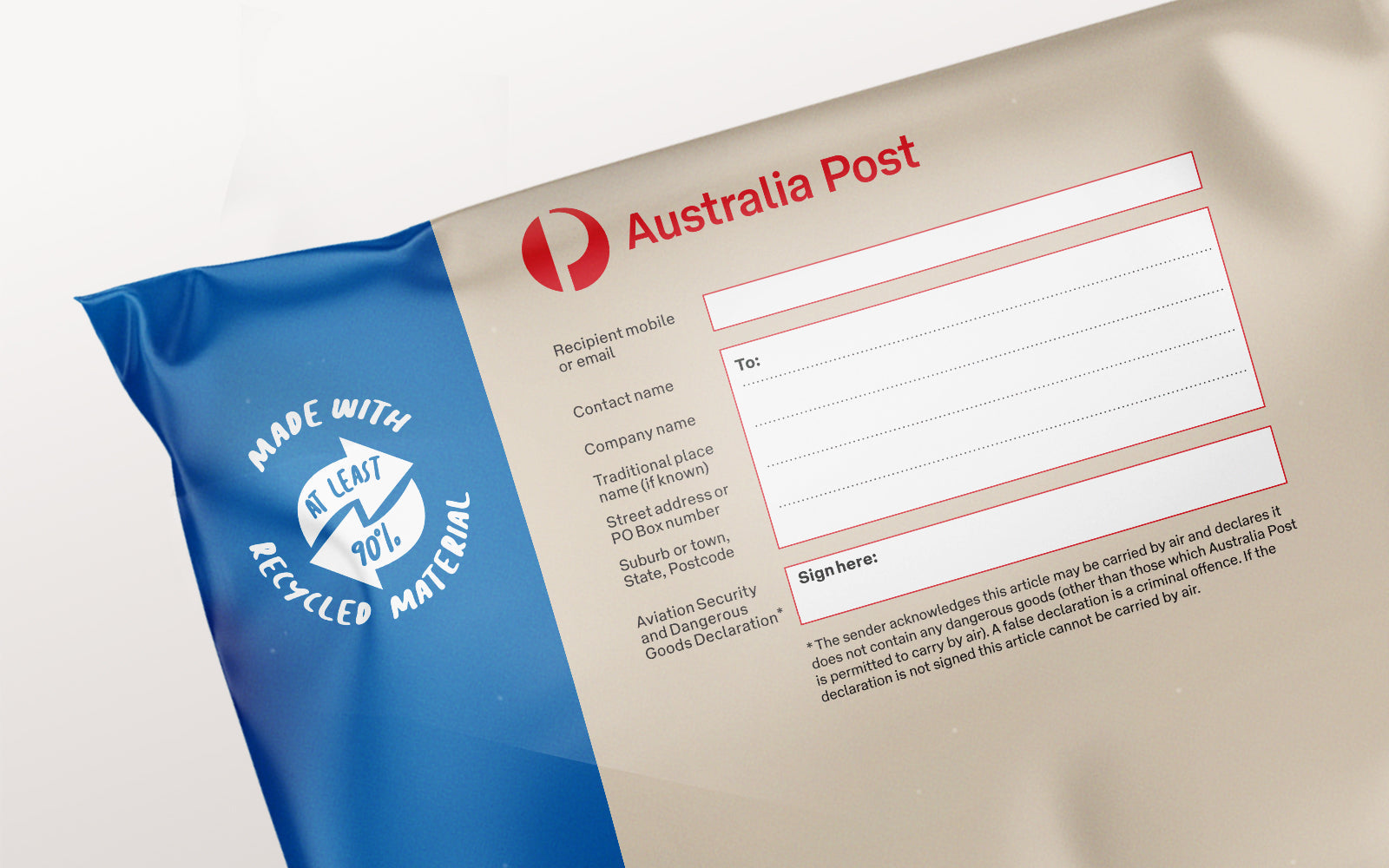 Australia Post launches POLLAST!C recycled plastic satchels